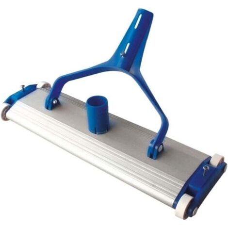 Nettoyeur de fond de piscine. bleu. aspiration des saletés. brosse de sol en aluminium pour le nettoyage des piscines hors sol (1/4)