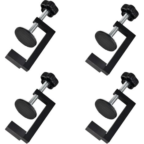 Juego de 4 abrazaderas de acero inoxidable con almohadilla de goma, ajustables de 8 a 57 mm, para soldadura y carpintería de madera. (1/5)