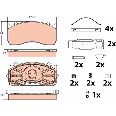 HAM-Pads Mercedes Actros 02 HINTEN (1/2)
