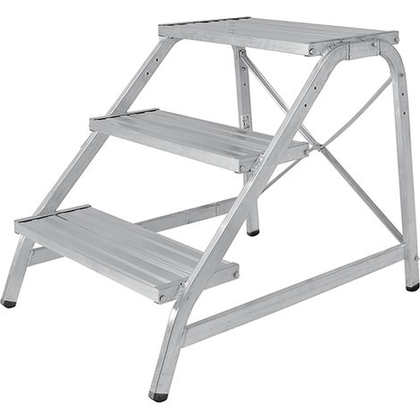 Marchepied alu 3 marches - Hauteur max. de travail 2.72m - 6875/03