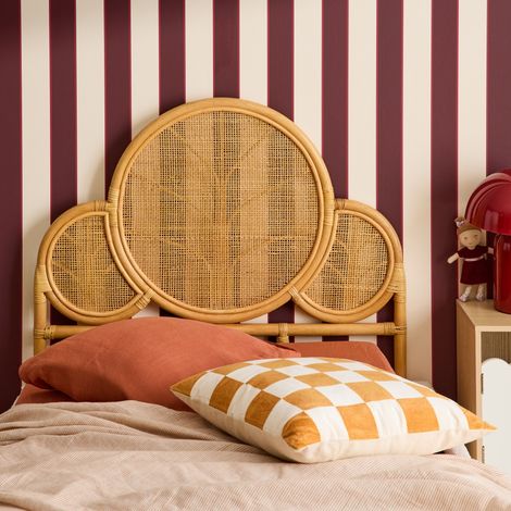Tête de lit exotique rotin naturel chambre enfant 90 x 100 cm - Lior