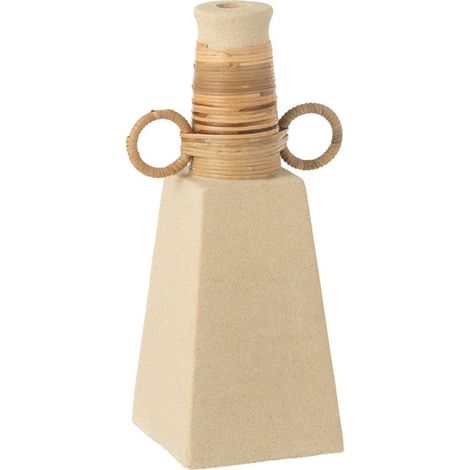 Vase Déco Anneaux Ronds "Céline" 29cm Beige (1/3)