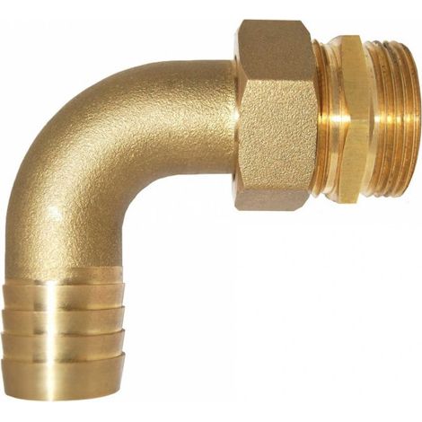 Embout mâle coudé démontable laiton BOUTTÉ - Filetage: 33x42 - Ø tuyau mm: 30