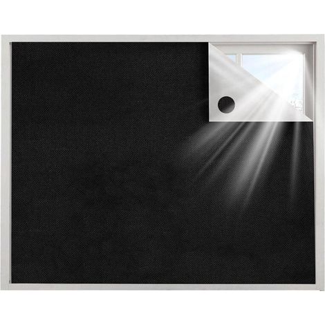 Rideau TuseRxln - Avec ventouses - 145x200 cm - Portable - Pour Chambre/Chambre d'Enfant - Noir (1/5)