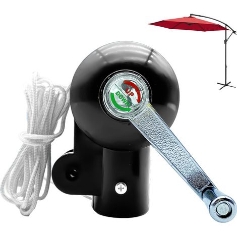Pièce de rechange pour parasol extérieur : manivelle robuste. Idéale pour terrasse, cour, plage et pique-nique. (1/5)