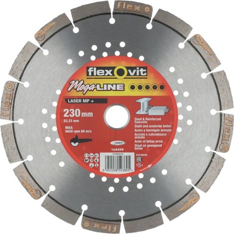 Disque diamant MEGA-LINE LASER MP+ - Ø 230 mm - Ø alésage 22.23 mm - FLEXOVIT