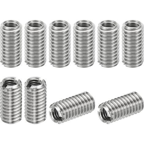 Filetage Adaptateurs Manchon Réduction Écrou Insert Fileté, 10 pcs M61 Mâle à M40.7 Femelle Réparation Insérer Écrou Vis Réducteur Conversion Inox Acier Fixation 12mm (1/5)