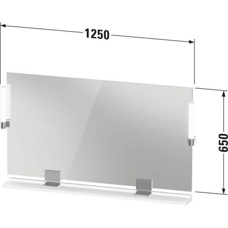 DURAVIT SV7424010550000 Miroir Sivida 1250x650x36, LED, dimmable (1/2)