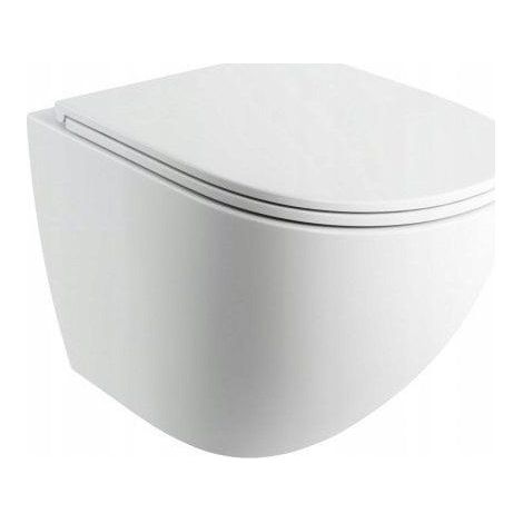 OMNIRES Ottawa Comfort - Wand-WC mit SoftClose-Sitz, Rimless, weiß matt OTTAWACMWBM