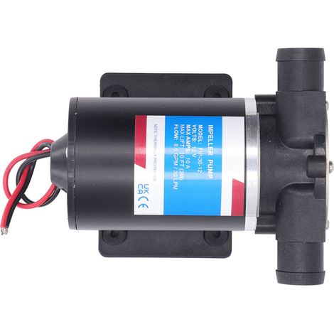 Pompe à turbine FIP-30-12 12 V 8 GPM, pompe de rinçage de pont, pompe à huile de refroidissement moteur, pompe à turbine, hauteur de refoulement de 3 mètres (1/5)