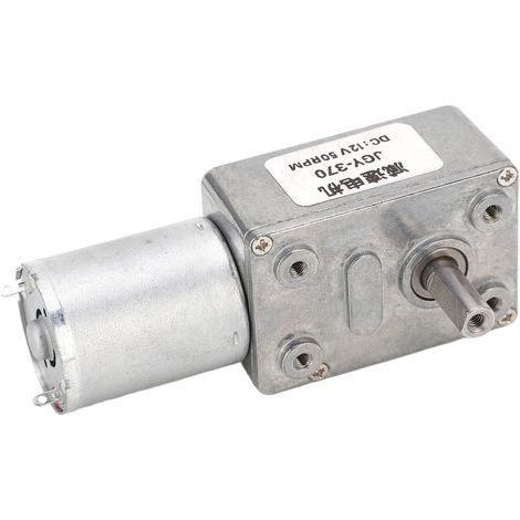 Gleichstrom-Getriebemotor, einwellig, CW/CCW, selbsthemmend, Schneckengetriebemotor mit Sockel für Etikettendrucker und Backöfen, 12 V, 50 U/min (1/5)
