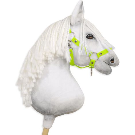 Cavezza regolabile per cavalli Hobby Horse A3 - Verde neon (1/4)