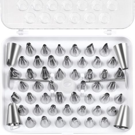 55 beccucci in acciaio inox per decorare torte