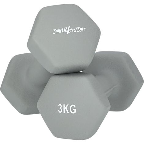 2 manubri da 3 kg per esercizi - pesi in neoprene