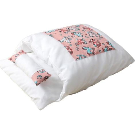 Warmes Katzenbett, gemütliche Höhle, selbstheizender Schlafsack, eingebautes Kissen, Haustierversteck, Größe L, rosa.