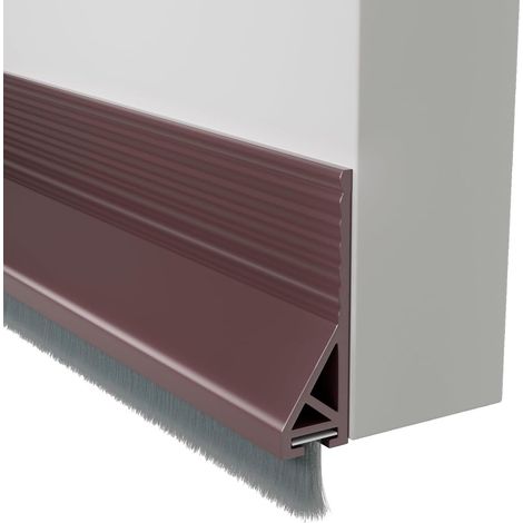 Bande d'étanchéité pour portes - 100 cm - Joint à brosse autocollant - Boudin de porte avec à brosse -marron (1/5)