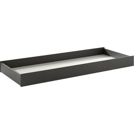Tiroir lit bois hêtre gris anthracite London 90x190cm (1/2)