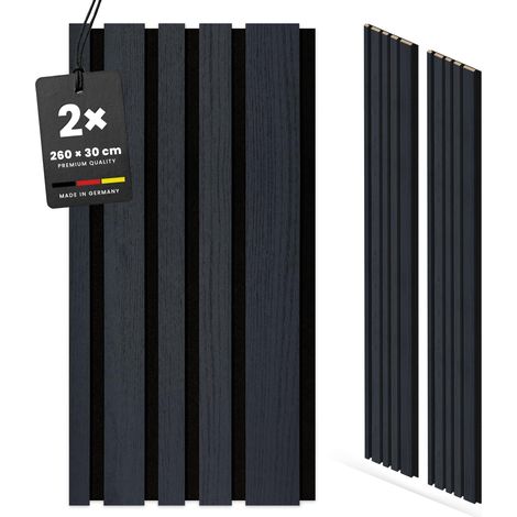KGM Akustikpaneele Blend Eiche Lava 2er Set 260 cm MDF Wandpaneele