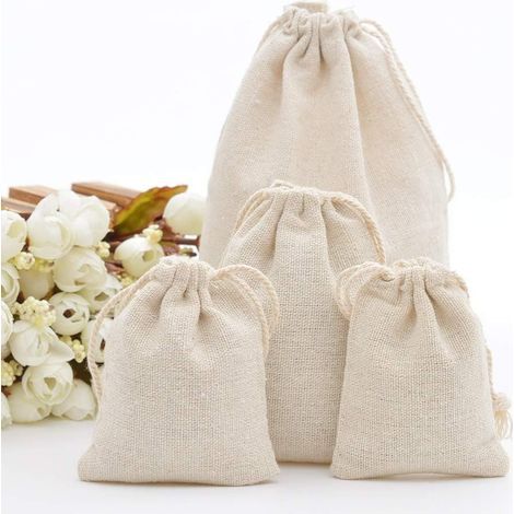 10pcs Linen Hemp Drawstring Pouches, Burlap Bags for Jewelry, Wedding Gifts, Birthdays, Parties, Wedding Favors, Gifts, Arts and Crafts (810cm) (1/5)