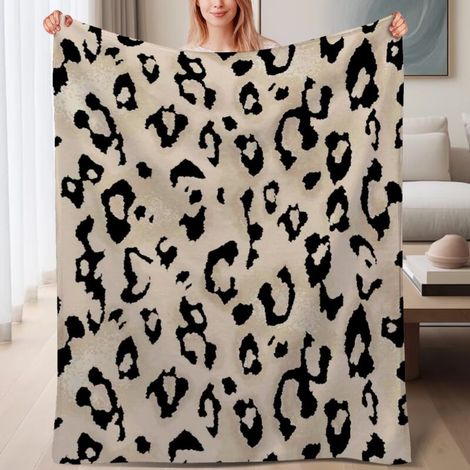 Couverture de lit en polaire, jeté doux et chaud de printemps, légère et luxueuse en microfibre de polyester, décoration intérieure cosy et élégante, cadeau pour lui elle,6080 pouces (1/4)
