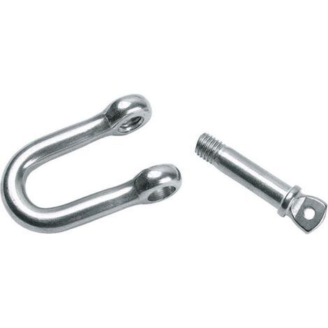 Manille d'ancrage à vis, manille lyre en acier inoxydable avec anneau en D pour levage par câble métallique, véhicules, ancres de navire, bracelets de corde et travaux de construction (lot de 24) (1/4)
