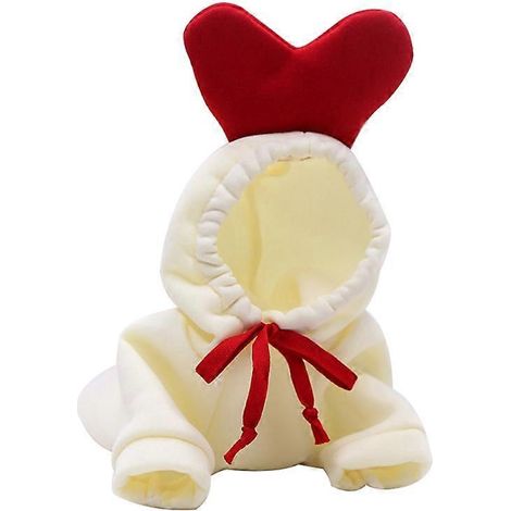 Hoodie d'hiver chaud pour chien, sweat à capuche fruit mignon, vêtement automne hiver pour petit chien, pull rouge cœur XL grande taille (1/4)
