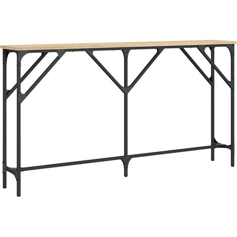 Mesa consola madera de ingeniería roble Sonoma 140x23x75 cm vidaXL