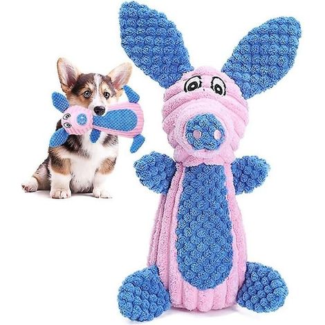 Jouets en peluche en forme de cochon pour petits et moyens chiens, jouet en peluche bruyant pour chiots. (1/5)