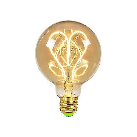 Retro-Vintage-LED-Glühbirne mit gebogenem Glühfaden – Edison G95-Sockel, 4 W, AC85–265 V, E27