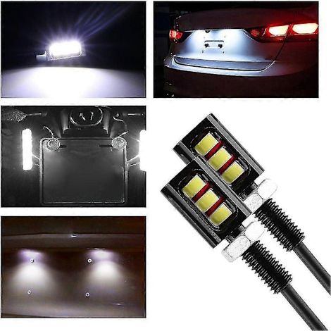 Hierbei handelt es sich um exquisite LED-Kennzeichenleuchten, die im 2er-Set für Autos und Motorräder verkauft werden. Sie verfügen über Schraubglühbirnen vorne und hinten sowie drei SMD 5630 LEDs als (1/4)