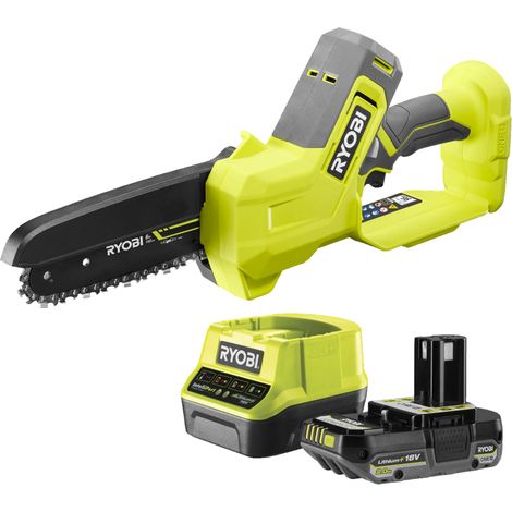 Ryobi 18 V ONE+ Akku-Astsäge RY18PS15A-120, 15 cm Schwertlänge inkl. 1 x 2,0 Ah Akku und Ladegerät