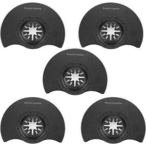 Jeffergarden Ensemble d'accessoires pour outils multifonctions oscillants, lames de scie circulaire 5 pièces pour la coupe de réparation