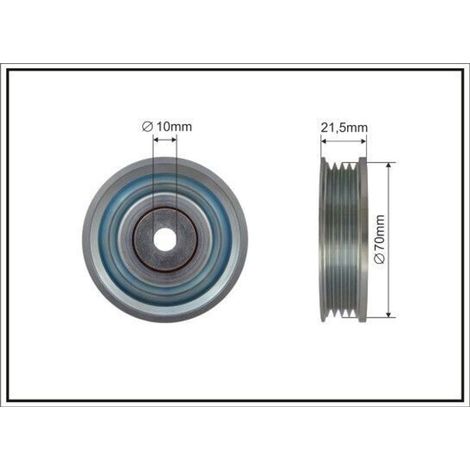 Poulie de renvoi CAFFARO 500433 pour courroie serpentine 70 mm pour SUZUKI SWIFT IV (FZ, NZ) Splash Hatchback