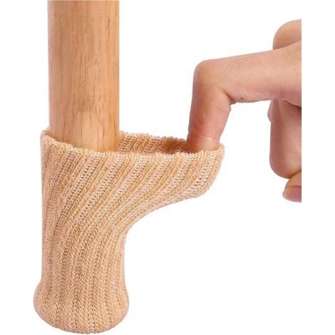 Lot de 24 chaussettes pour pieds de chaise, housses de pieds de meubles très élastiques avec coussinets épais (1/3)