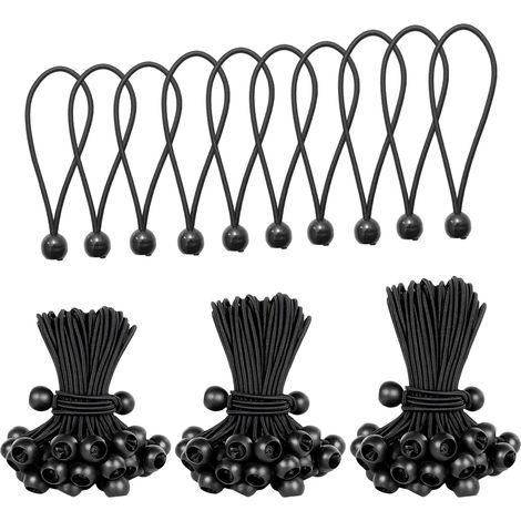 30 cuerdas elásticas de 10/15/20 cm (10 por tamaño), para asegurar lonas/tiendas de campaña/toldos/refugios – diversos usos
