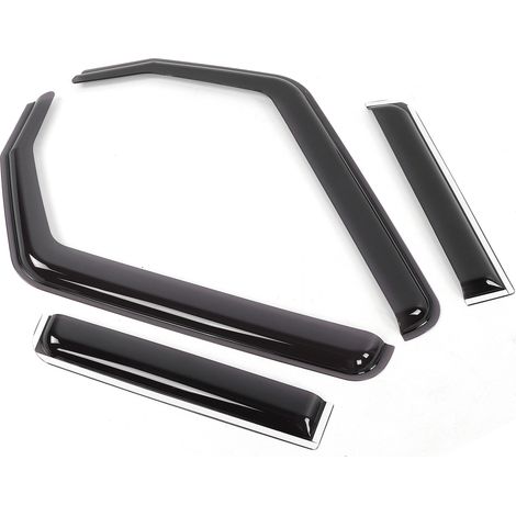 Déflecteurs de vitres latérales en acrylique, pare-pluie et aérateurs compatibles avec Jeep Wrangler JL 2018 à 2020 (1/5)