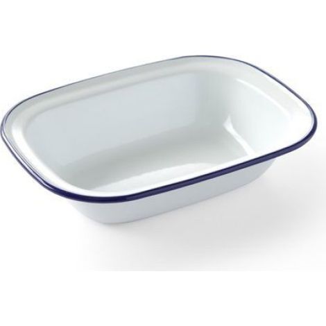 Plat Rectangulaire - Acier Émaillé - 215 x 160 mm - Pour Préparation et Service - 1 Pièce (1/5)