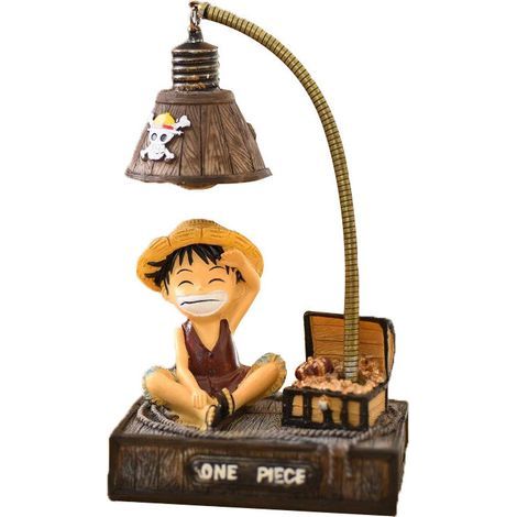 Lampe de chevet LED One Piece en polyrésine – Dimensions 10 x 7,5 x 17 cm – Décoration originale pour chambre d'enfant ou salon (1/5)