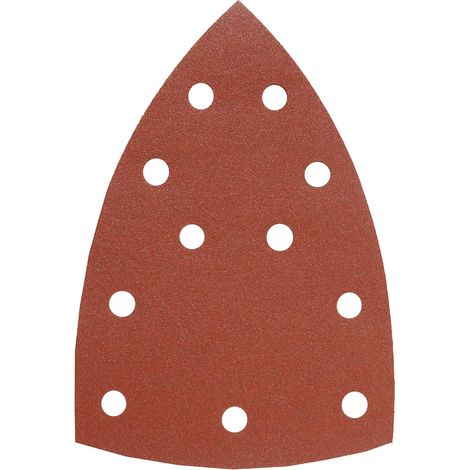Triangle de ponçage pour ponceuses Delta et Multi - pour le métal, le bois, la peinture, entre autres pour Metabo FMS, 100 x 147 mm, grain 5x K-60, 5x K-120, 5x K-180, 15 pcs (1/5)