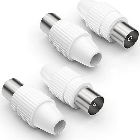 Coaxial Aerial Plugs and Coaxial Female Plugs/Couplers for Cable Window IEC TV Male and Female Radio DVB-C Radio and DVB-T2 TV Antenna for BK Satellite Coaxial Antenna Cable (1/5)