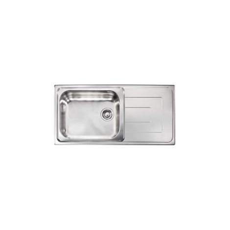 Lavello COMO 100X50 1 vasca sinistra+ gocciolatoio ACCIAIO INOX (1/5)