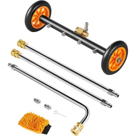 Nettoyeur de Surface Haute Pression VEVOR 415 mm 4 Buses Raccord Rapide 1/4 Pouce 275 Bar avec Roues et 2 Tiges (1/5)