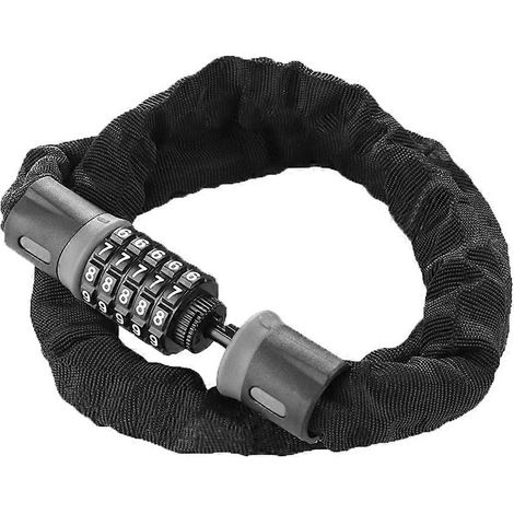 Antivol de vélo à chaîne, antivol à code, antivol de moto, antivol à sangle numérique, antivol de vélo auto-enroulable (1/5)