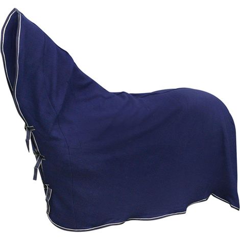 135 cm, Blu: Coperta in pile con collo alto e chiusura a strappo (1/2)