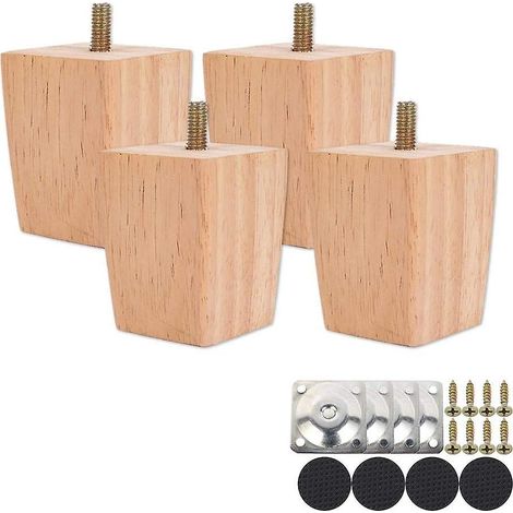Height Sofa Legs Wooden Furniture Legs,set Of 4 Wood Sofa Legs Solid Replacement Furniture Legs Armchair Cabinet Feet (1/4)