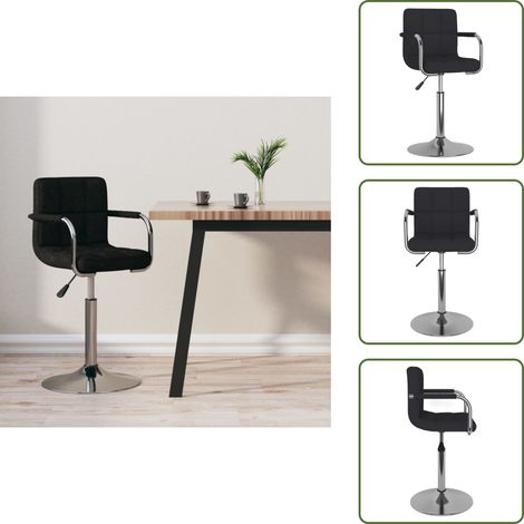 vidaXL Tabouret de bar Noir Tissu