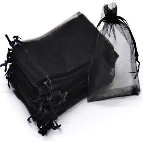 Noir émeraude Sac de Protection de Raisins, 100Pcs Sac de Protection de Grappes, 20 x 30 cm , Sachets de Protection pour Plantes, Sac en Organza avec Cordon de Serrage pour Fruits