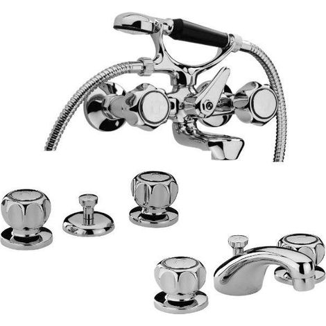 Conjunto de baño completo con grifería de 3 orificios Paini KITARNO2 (1/2)