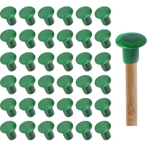 Lot de 36 bouchons de tuyaux verts pour jardin, protection oculaire pour tuyaux en bambou. (1/5)
