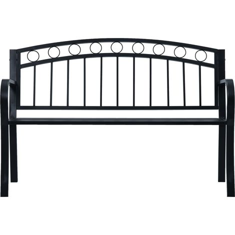 Maison Exclusive - Panchina da Giardino 125 cm Nera in Acciaio